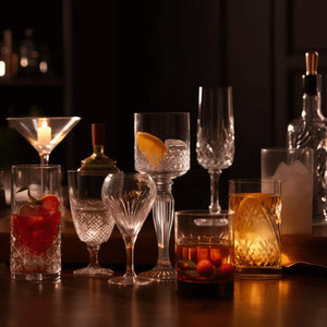 Different types of cocktail glasses