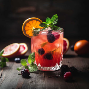 Healthy Low Calorie Cocktail With Fruit