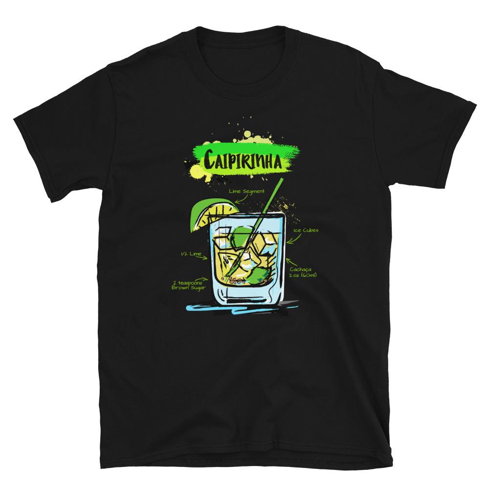 black caipirinha wrinkled t-shirt for men