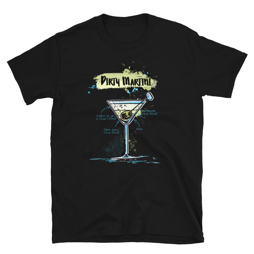 Black dirty martini t-shirt for men