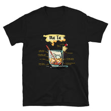 Load image into Gallery viewer, Black t-shirt for women with Mai Tai sketched on it