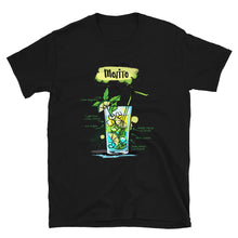 Load image into Gallery viewer, Black t-shirt for men with Mojito sketched on it