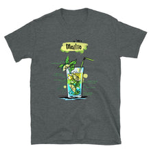 Load image into Gallery viewer, Dark heather t-shirt for men with Mojito sketched on it