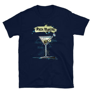 Navy blue dirty martini t-shirt for men