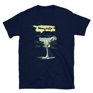 Navy blue t-shirt for men with Margarita sketched on it