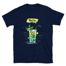 Load image into Gallery viewer, Navy blue t-shirt for men with Mojito sketched on it