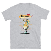 Load image into Gallery viewer, Sport grey t-shirt for men with Pina Colada sketched on it