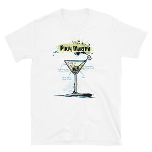 White dirty martini t-shirt for men