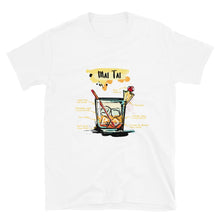 Load image into Gallery viewer, White t-shirt for women with Mai Tai sketched on it
